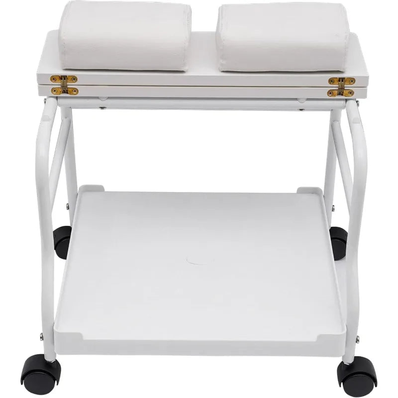 Rollbare Pediküre-Trolley mit Fußstütze – Mobile Spa-Trolley für Nagelstudios, Friseursalons & Zuhause