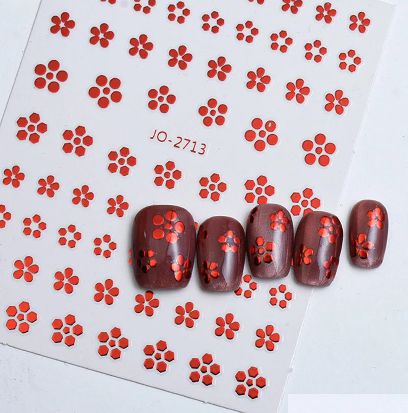 3d Nail Art Stickers Purple Lavenders Bunch Flowers Girls Rabbits Butterflys Decals For Nails Tips Decorations Manicures