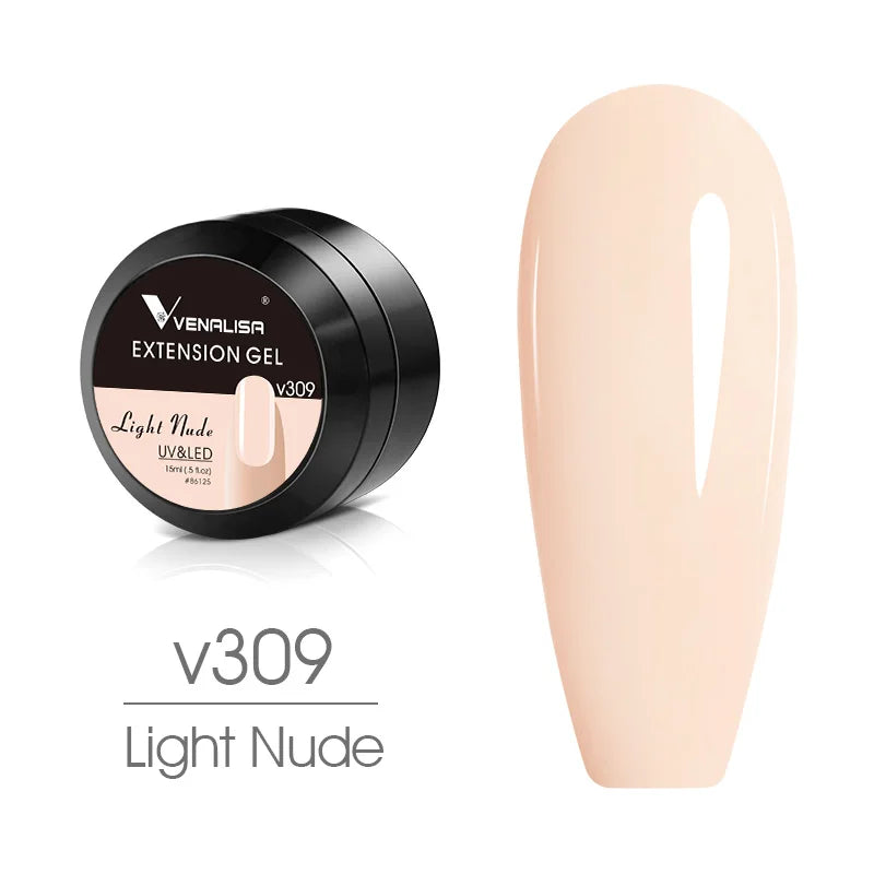 Venalisa 15ml UV Builder Gel – Cover Pink, Clear, Camouflage – für Nagelverlängerung & French