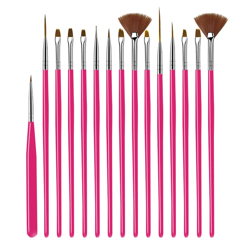Nail Art Pinselset – 5/20 Stk für Malerei, Dotting, Liner & Acryl-Gel