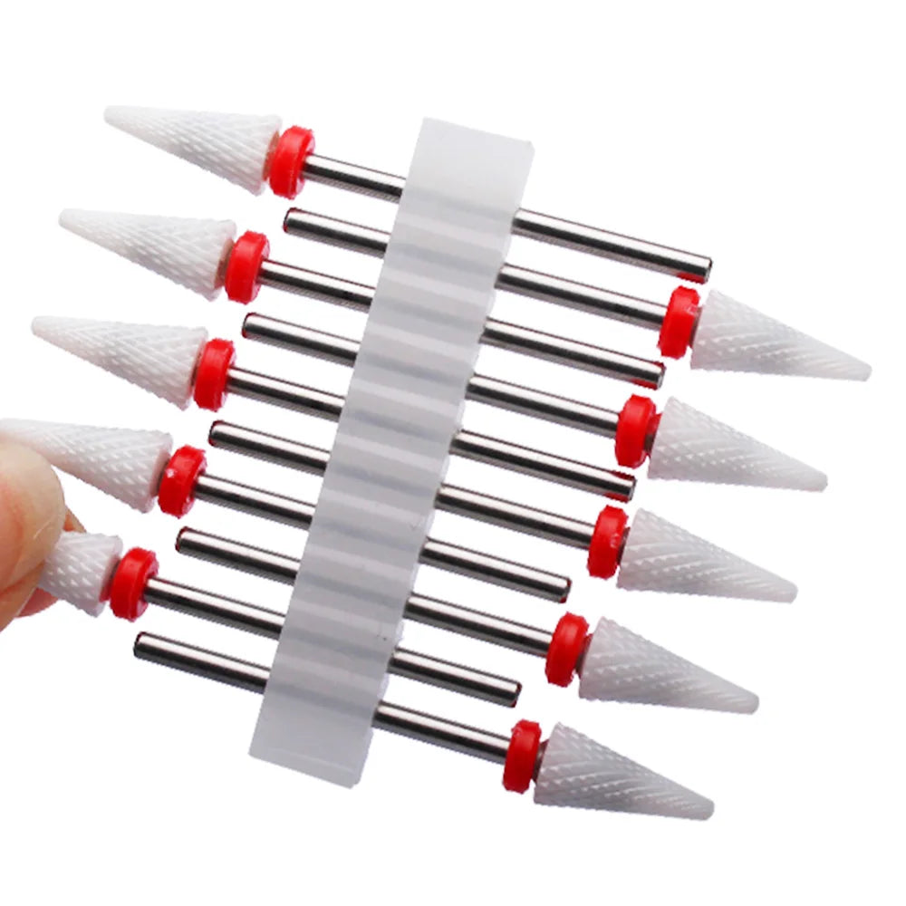 10tlg. Fräser Set für Maniküre – Hartmetall & Keramik Bits, Gel Entferner & Schleifer für elektrische Nagelfeilen