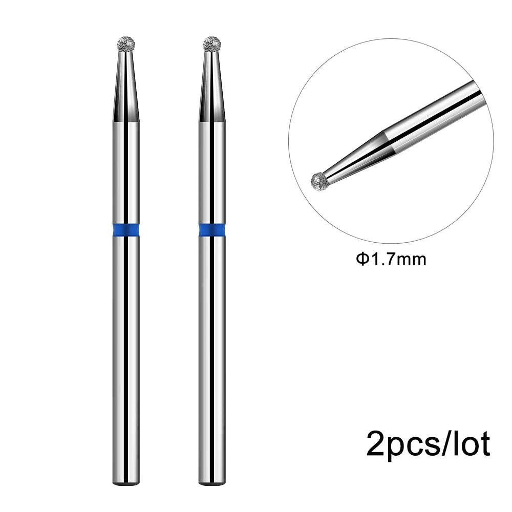 2er-Set Diamant-Fräserbits – Flammenform für Nagelhaut & Gellack (3/32", Profi-Qualität)