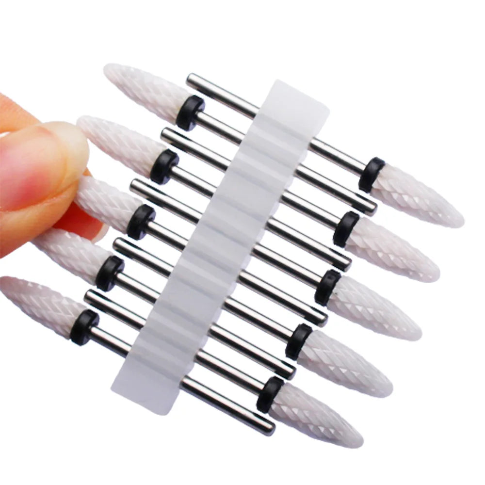 10tlg. Fräser Set für Maniküre – Hartmetall & Keramik Bits, Gel Entferner & Schleifer für elektrische Nagelfeilen
