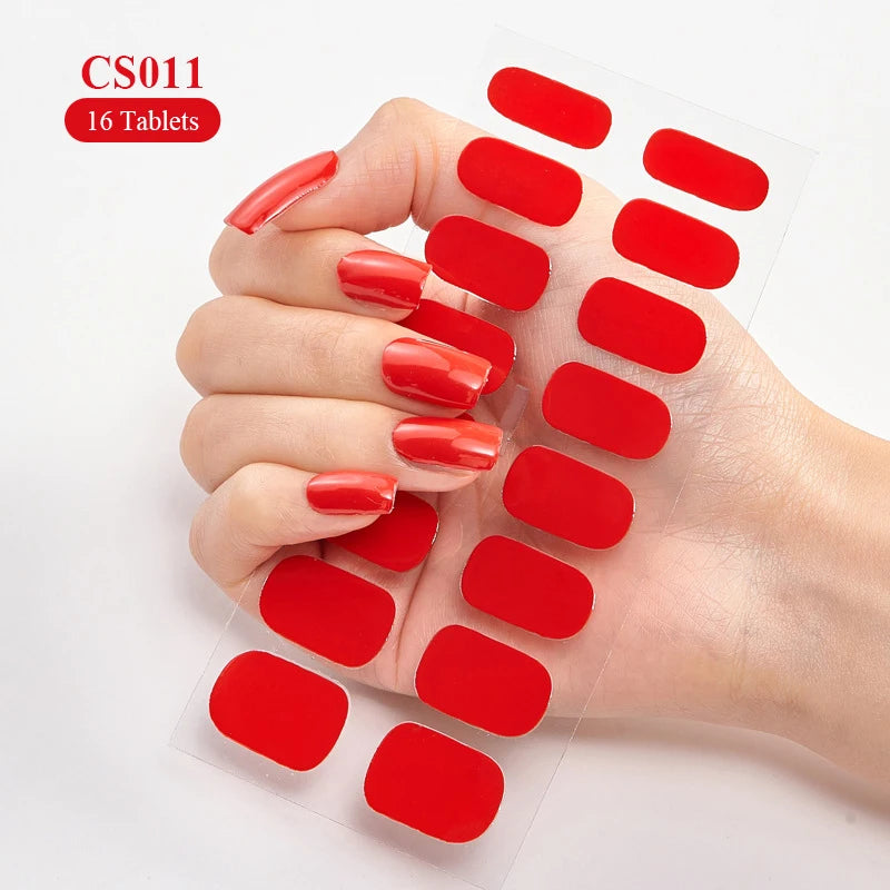 Fullcover Nail Sticker – Modische selbstklebende Nagelfolien mit Glitzer 2.