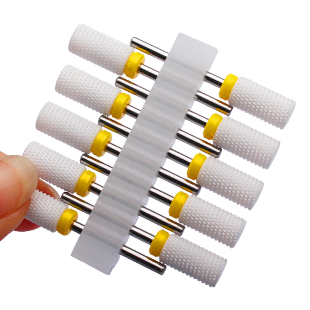 10tlg. Fräser Set für Maniküre – Hartmetall & Keramik Bits, Gel Entferner & Schleifer für elektrische Nagelfeilen