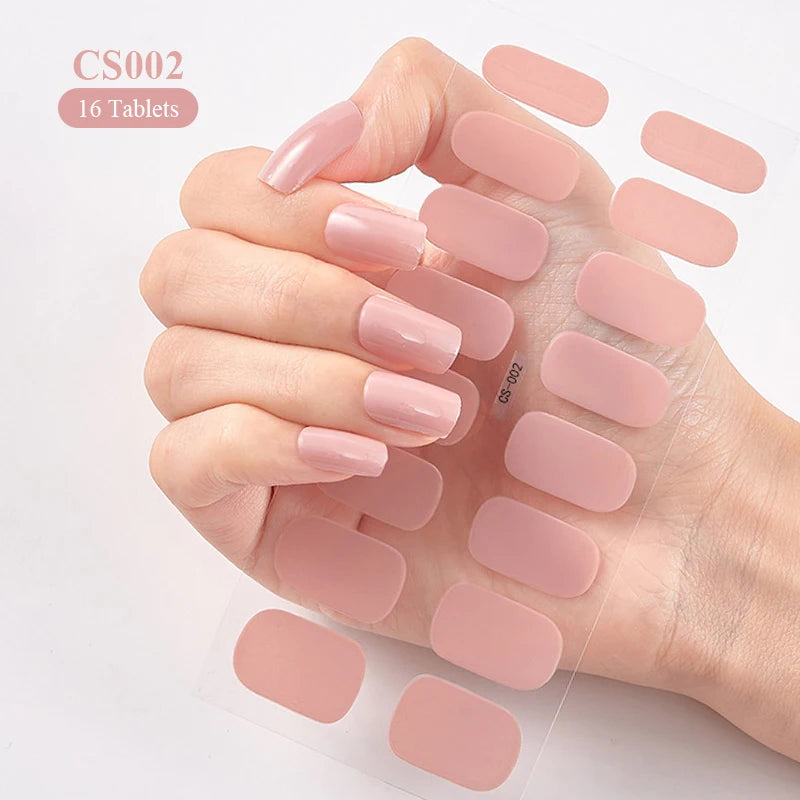 Fullcover Nail Sticker – Modische selbstklebende Nagelfolien mit Glitzer 2.