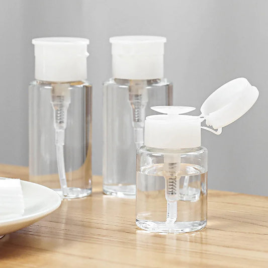 Leere Push-Pump-Flasche für Nagellackentferner – Nachfüllbar & Transparent