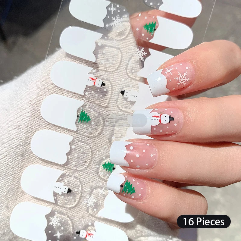 Fullcover Nail Sticker – Modische selbstklebende Nagelfolien mit Glitzer
