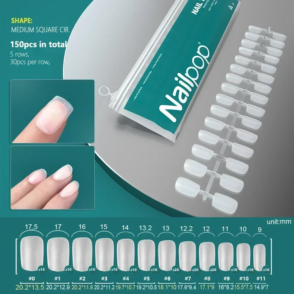 Nageltips, Soft Gel Tips, Full Cover Nägel, Press On Nails, Fake Nails, Nagelverlängerung, NAILPOP