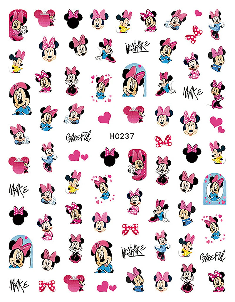 1 Bogen Mickey Mouse & Disney Nail Sticker – Cartoon Nail Art Aufkleber