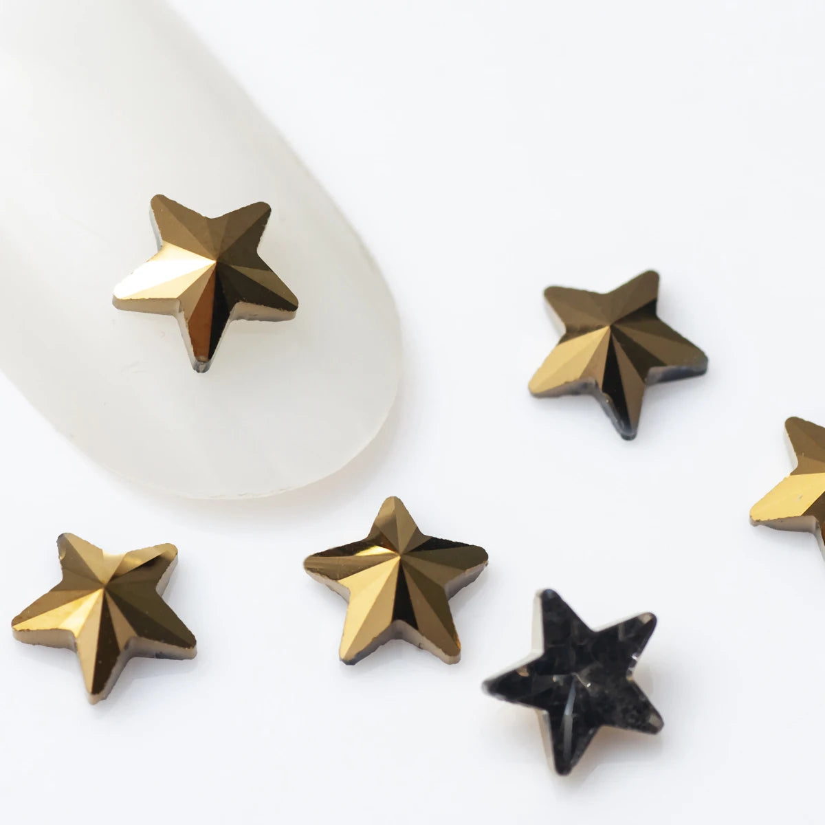 20 Stk Rivoli Stern-Strass – 5 mm Deko-Steine für Nail Art & DIY