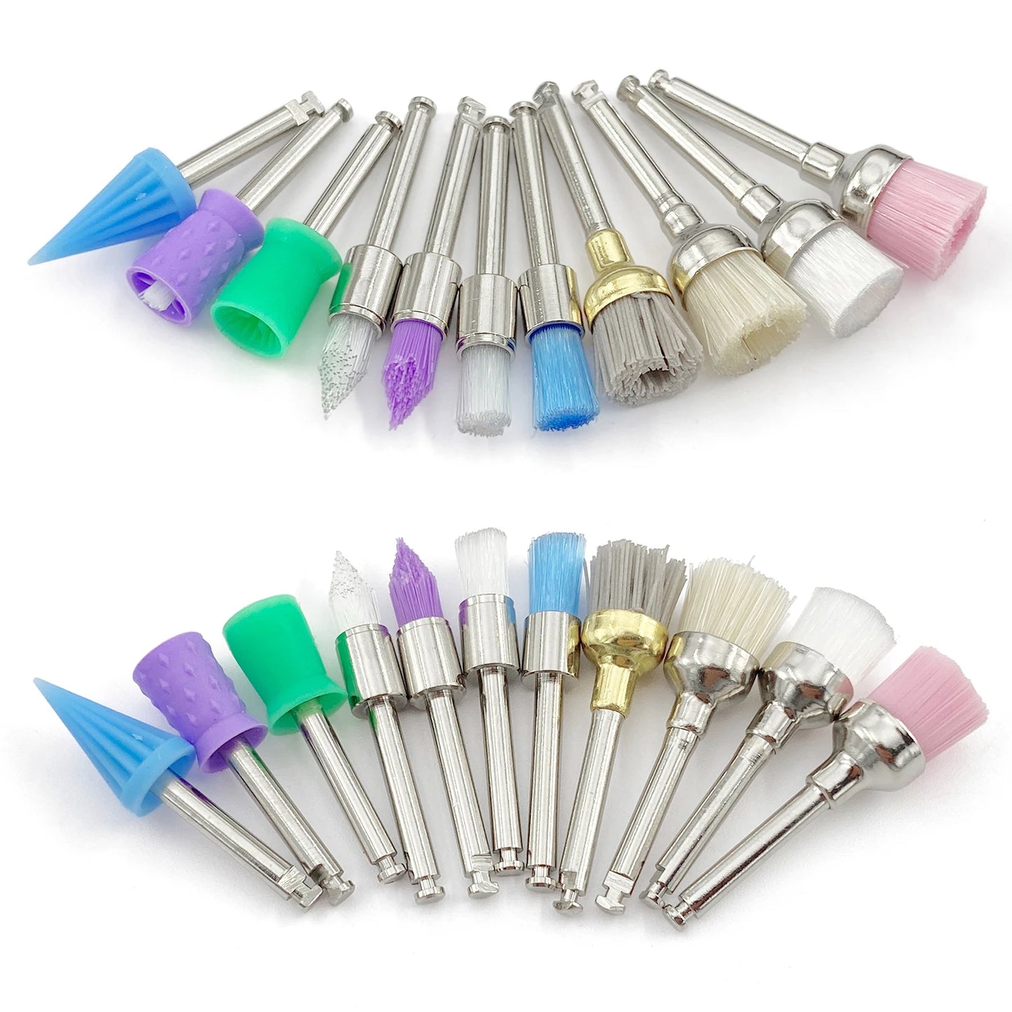 WELLCK Silikon-Polieraufsätze – 10/12 Stück Set für E-Feile, Politur & Finish (Nail & Dental Art)