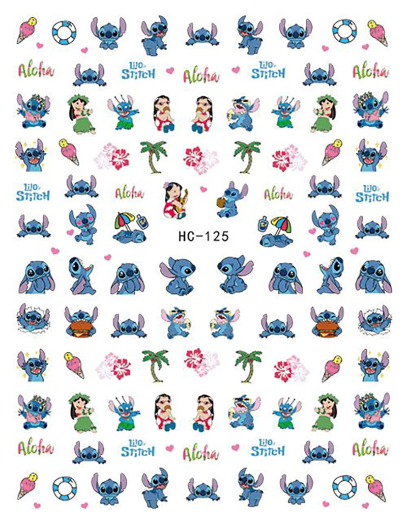 1 Bogen Mickey Mouse & Disney Nail Sticker – Cartoon Nail Art Aufkleber