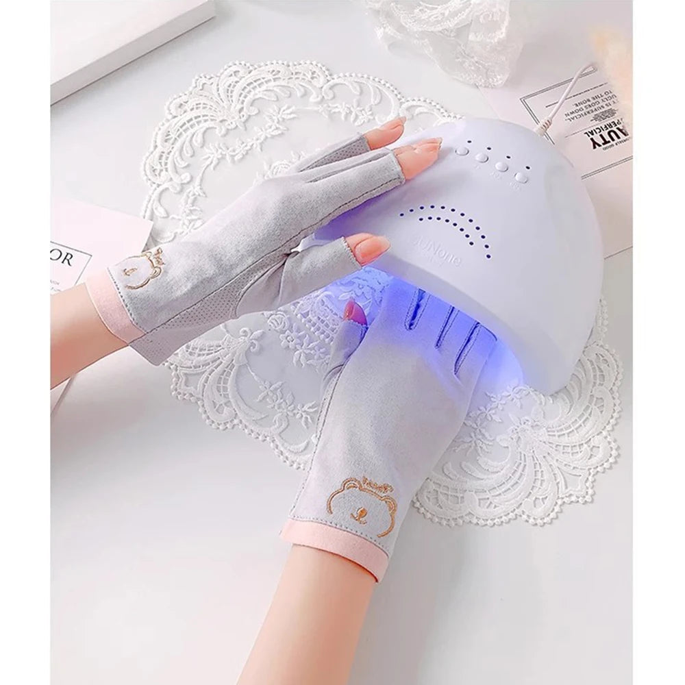 UV-Schutz Handschuhe für Maniküre – 1 Paar | Fingerlos