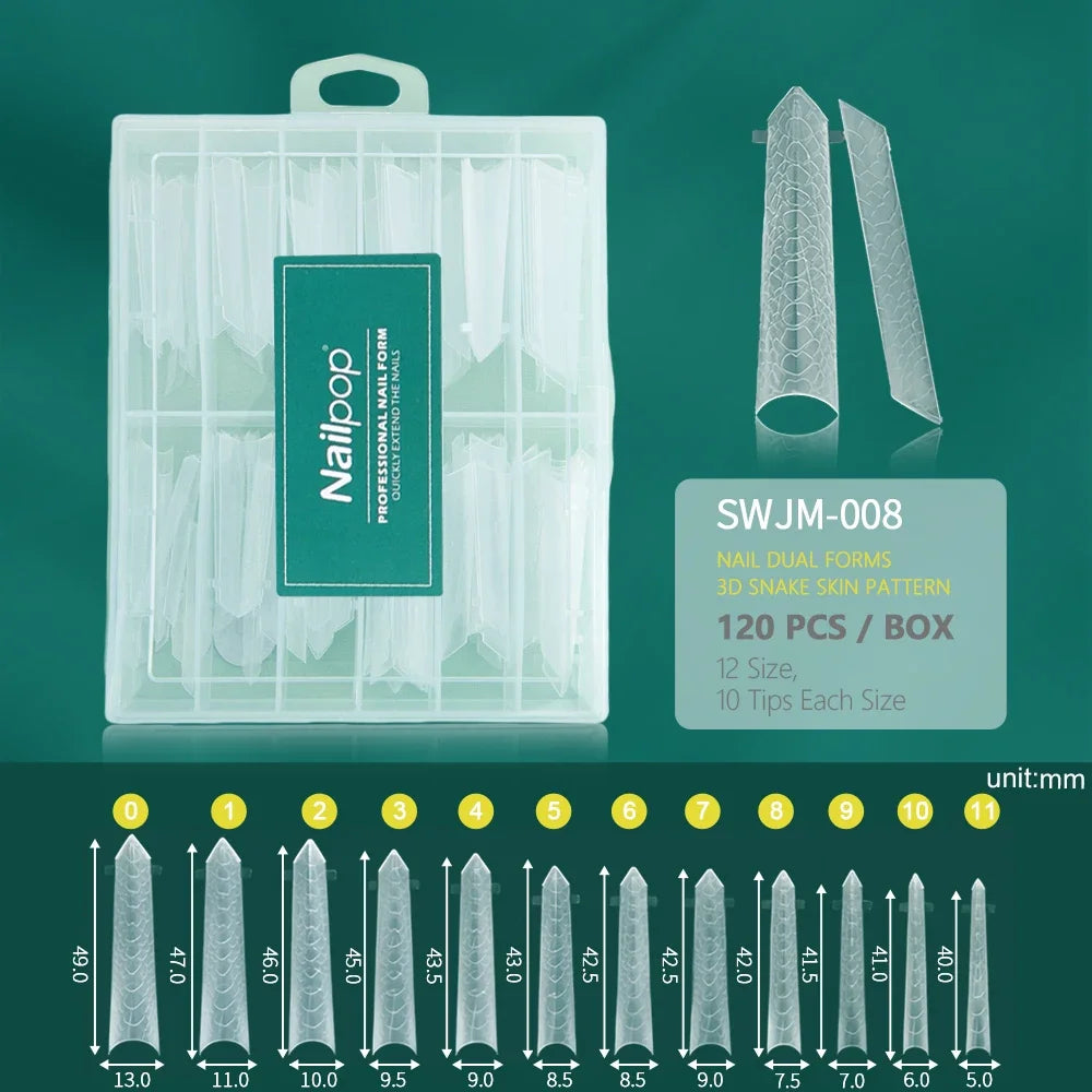 Nailpop Duet System Dual Form Set – Wiederverwendbare Formen für French Maniküre, Square & Almond Shape