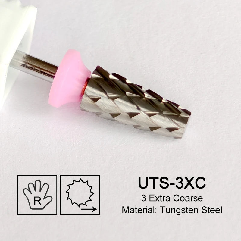 Tapered Barrel Fräserbit – Hartmetall (Tungsten), für Gelentfernung & Polieren (4XC, Gold)