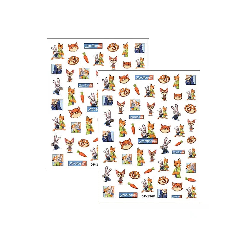 Disney 5D Nail Sticker – Zootopia & Mickey Motive für kreative Nail Art