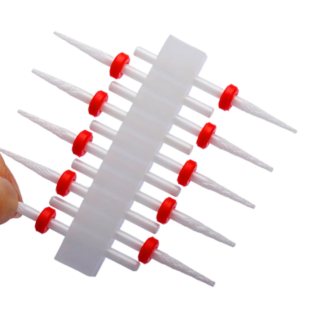 10tlg. Fräser Set für Maniküre – Hartmetall & Keramik Bits, Gel Entferner & Schleifer für elektrische Nagelfeilen