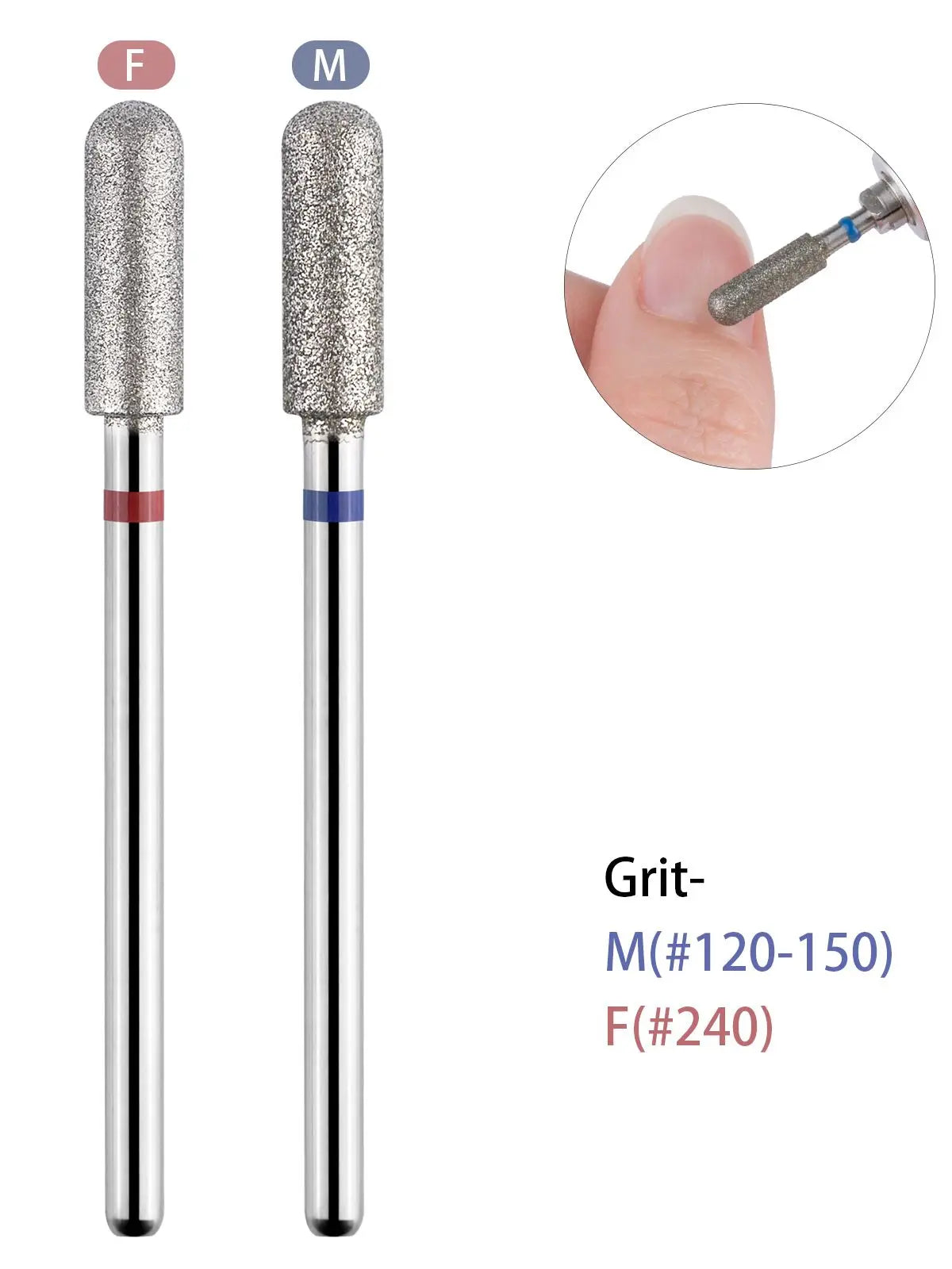 2er-Set Diamant-Fräserbits – Flammenform für Nagelhaut & Gellack (3/32", Profi-Qualität)