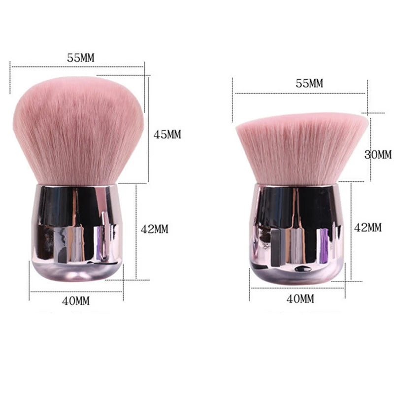 Staubbürste „Mushroom“ – Pinsel für Nagelstaub & Make-up, rund, 1 Stk