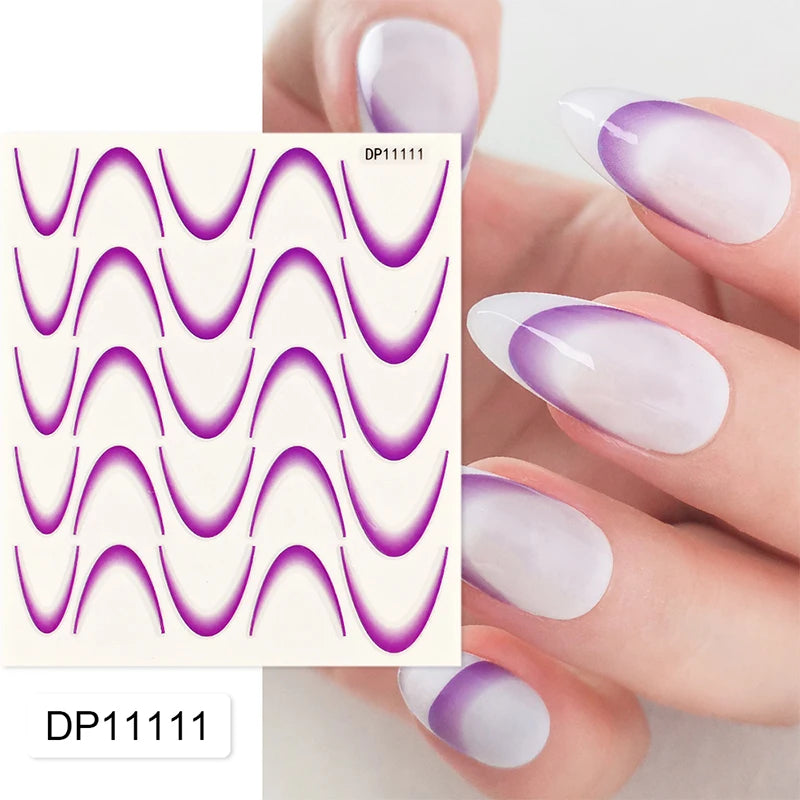 3D Schleifen Nagelsticker – Elegante Gold- & Farbbögen für French & Sommerdesigns