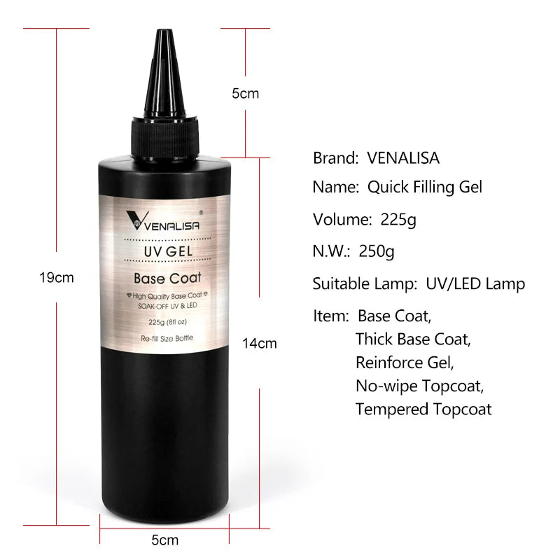 Venalisa Base & Top Coats – Nachfüllgrößen 30ml/225g