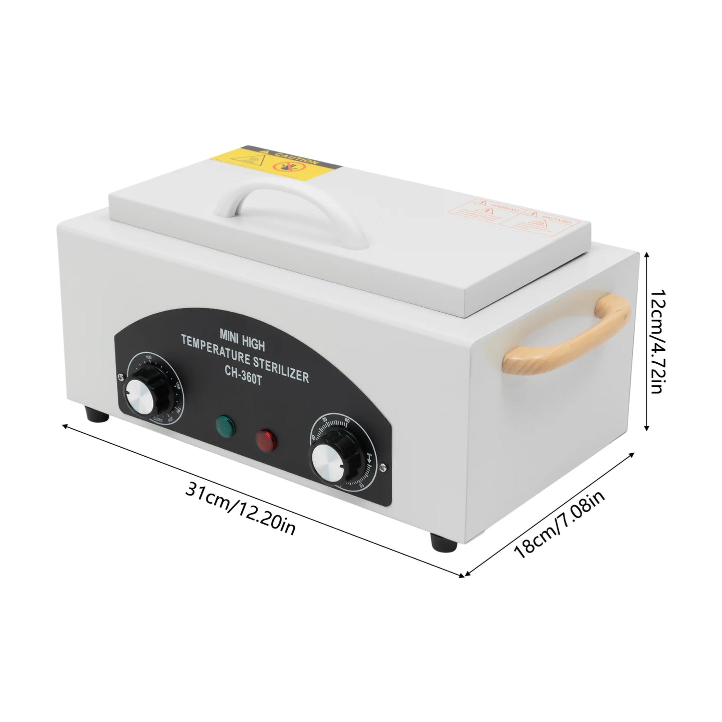 300 W Metall-Sterilisator 1.3 L – Hochtemperatur-Desinfektionsgerät für Kosmetik & Nagelstudio mit Griff
