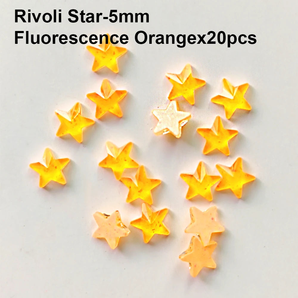 20 Stk Rivoli Stern-Strass – 5 mm Deko-Steine für Nail Art & DIY