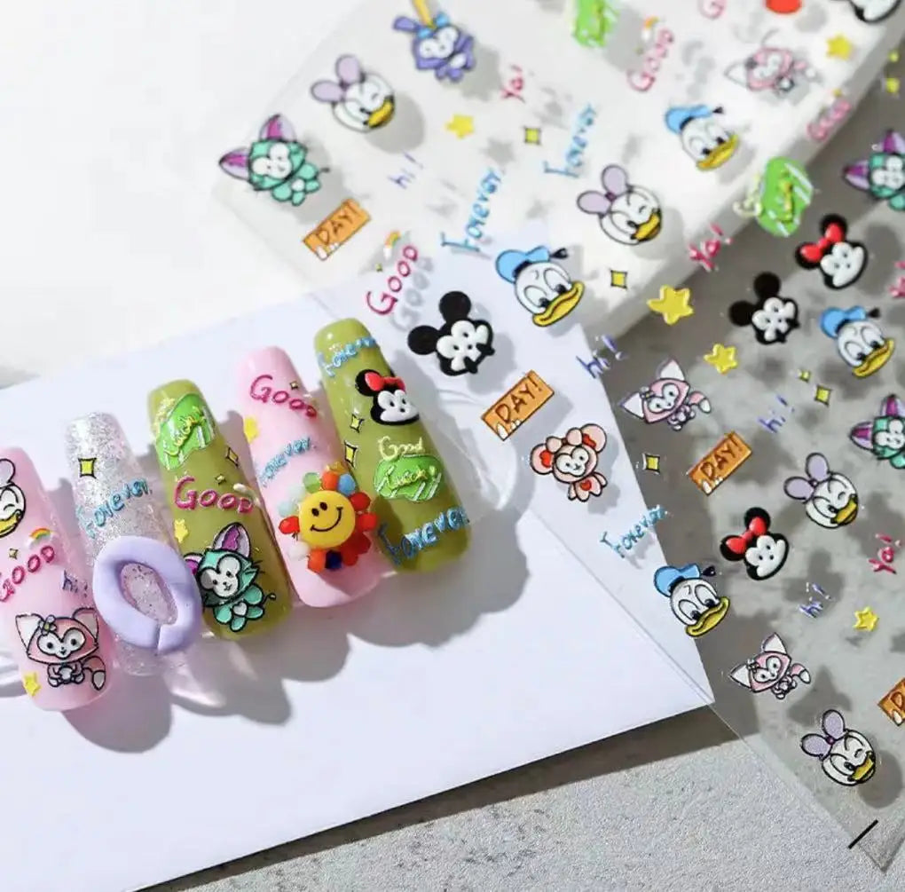 Disney 5D Nail Sticker – Zootopia & Mickey Motive für kreative Nail Art