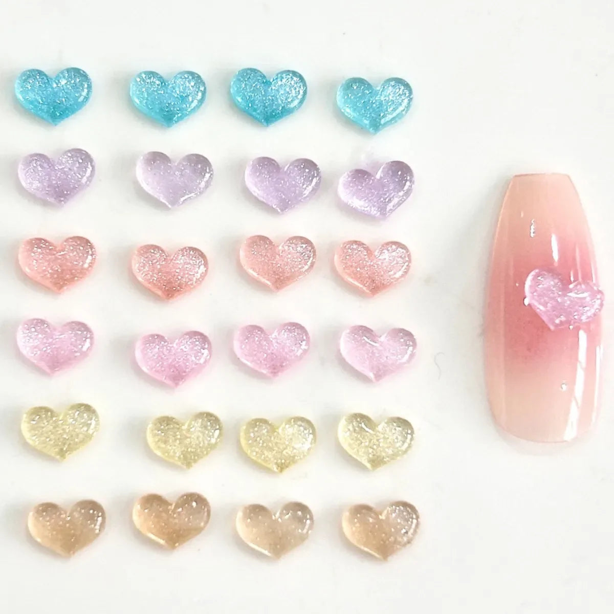 3D Nail Charms „Camellia“ – 20x Rosa Resin-Blumen für Aurora-Design