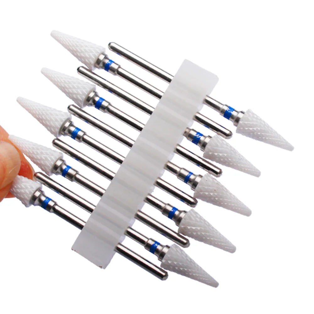 10tlg. Fräser Set für Maniküre – Hartmetall & Keramik Bits, Gel Entferner & Schleifer für elektrische Nagelfeilen
