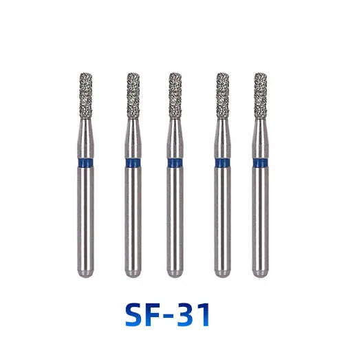 AZDENT Dental Diamantbohrer – 5 Stück, FG 1.6 mm, Medium für Turbine/High-Speed-Handstück 2