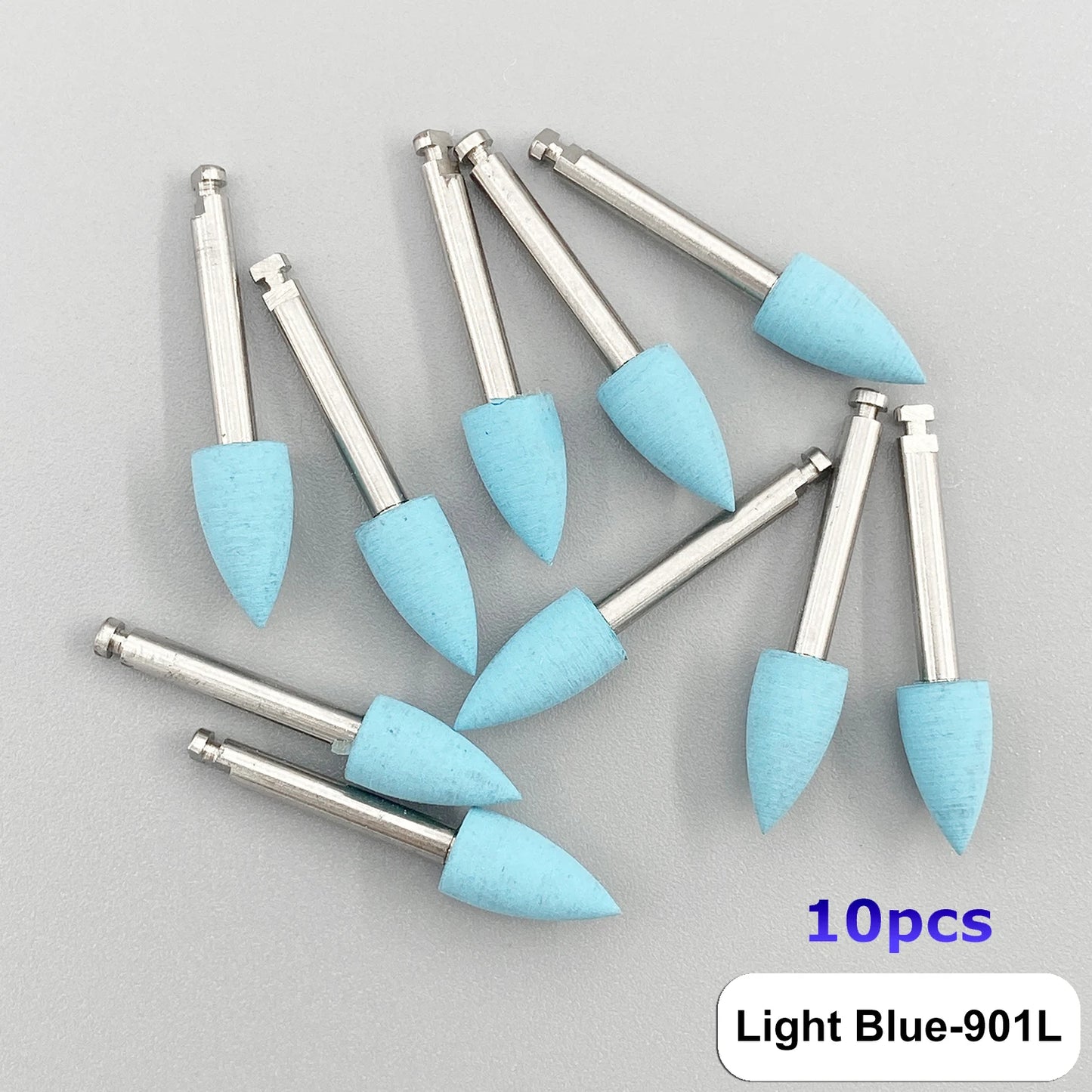 WELLCK Silikon-Polieraufsätze – 10/12 Stück Set für E-Feile, Politur & Finish (Nail & Dental Art)