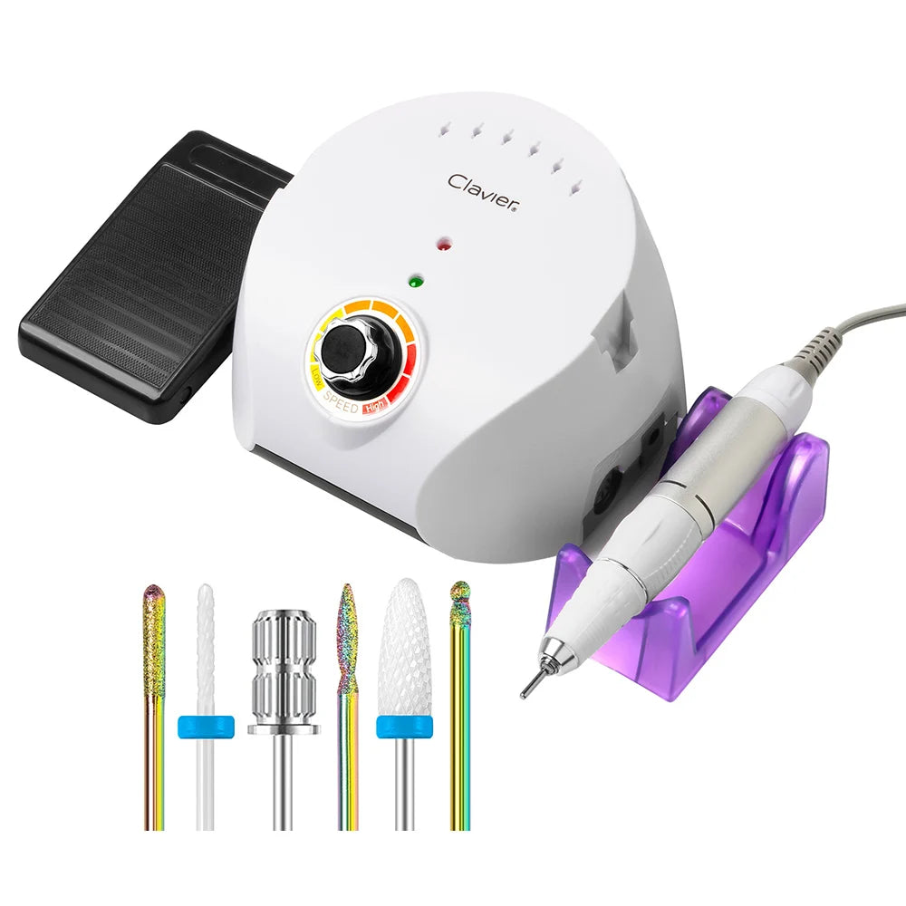 Elektrische Nagelfräse FX600 – Profi Maniküre- & Pediküregerät mit Fräserbits und Fußpedal