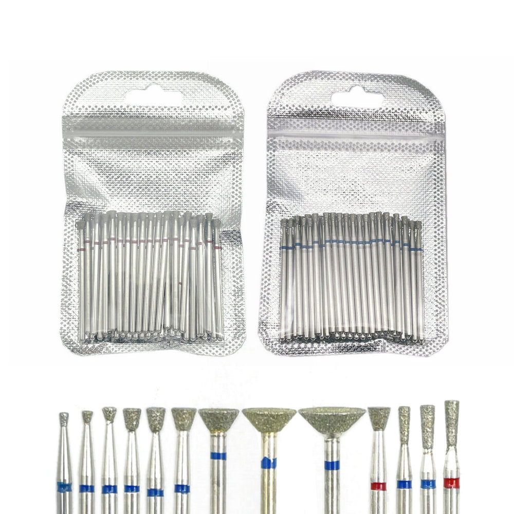 50 Stück KN Series Diamantfräser Set – Inverted Cone Form, für elektrische Nagelfräser, Maniküre & Pediküre