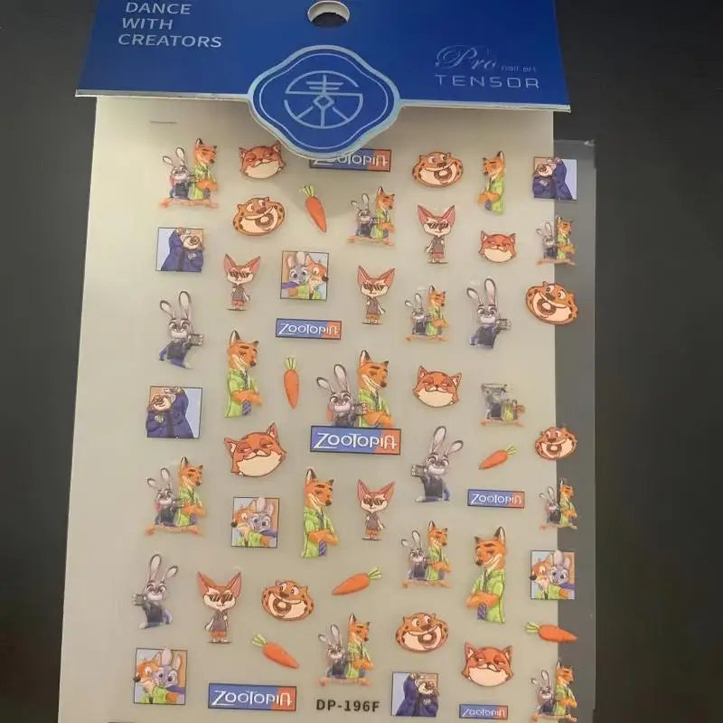 Disney 5D Nail Sticker – Zootopia & Mickey Motive für kreative Nail Art