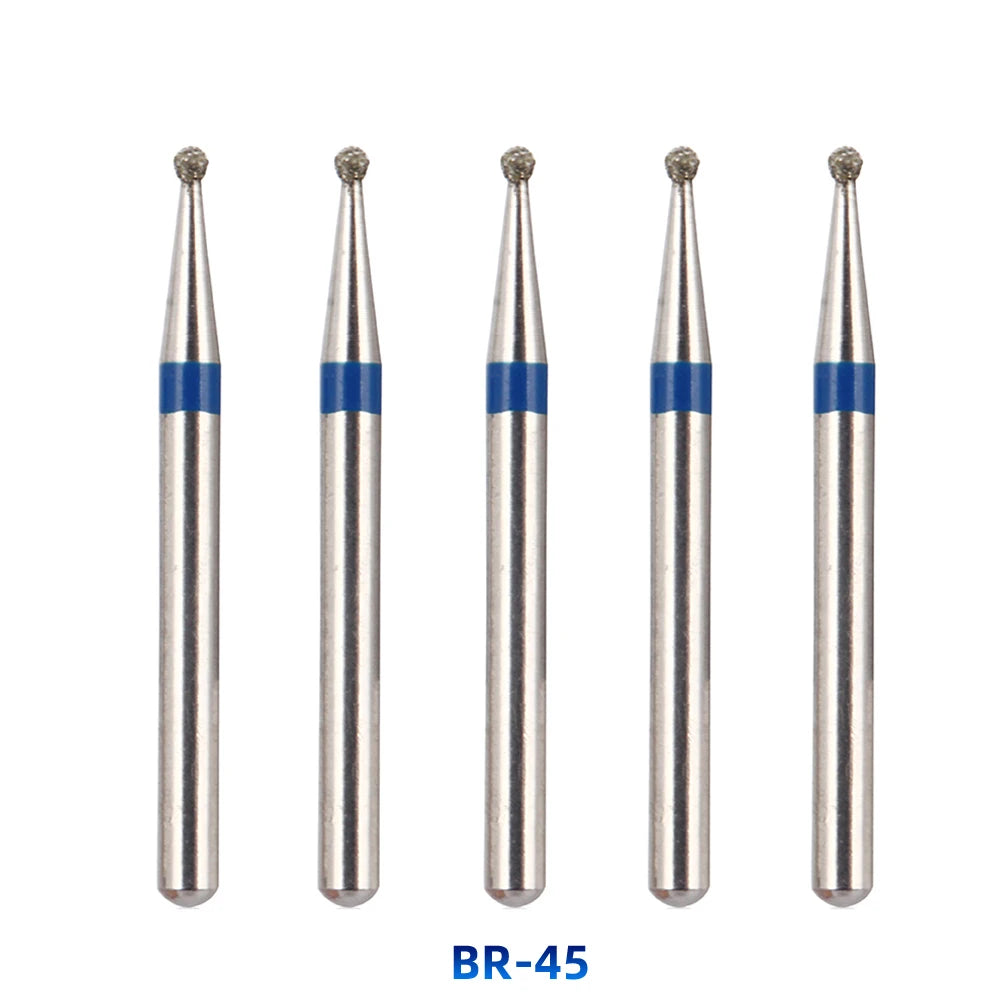 AZDENT Dental Diamantbohrer – 5 Stück, FG 1.6 mm, Medium für Turbine/High-Speed-Handstück 2