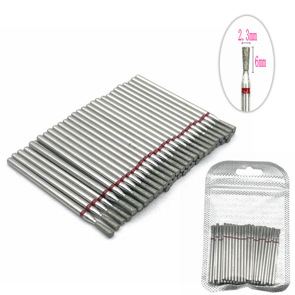 50 Stück KN Series Diamantfräser Set – Inverted Cone Form, für elektrische Nagelfräser, Maniküre & Pediküre