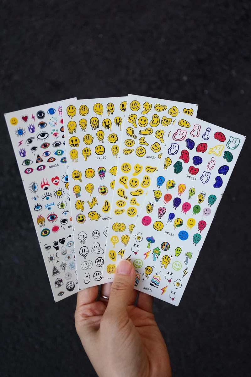 Lavendelblüten Wassertransfer-Sticker – 12 Motive für Nageldekoration