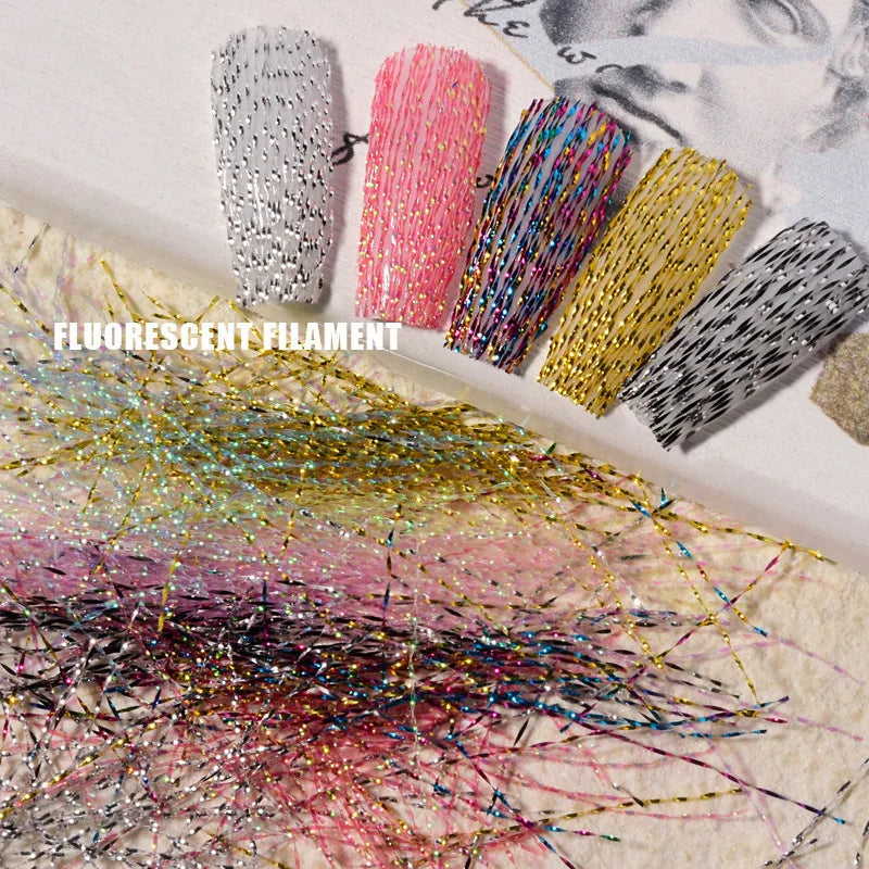 Fluoreszierende Faserstreifen – Fiberglas für Nagelverlängerung & 3D Nagelkunst