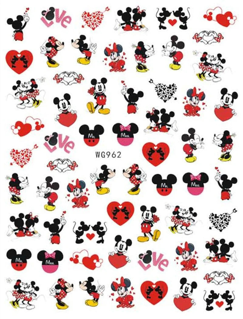 1 Bogen Mickey Mouse & Disney Nail Sticker – Cartoon Nail Art Aufkleber