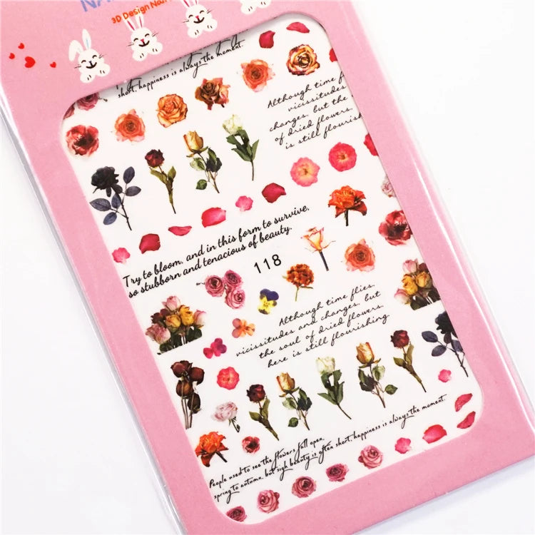 Sonnenblumen Nail Sticker – 3D Sommerblumen für kreative Nailart