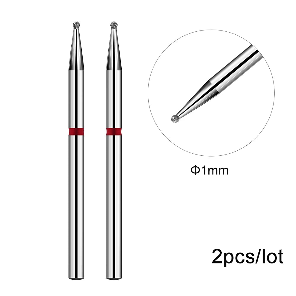 2er-Set Diamant-Fräserbits – Flammenform für Nagelhaut & Gellack (3/32", Profi-Qualität)