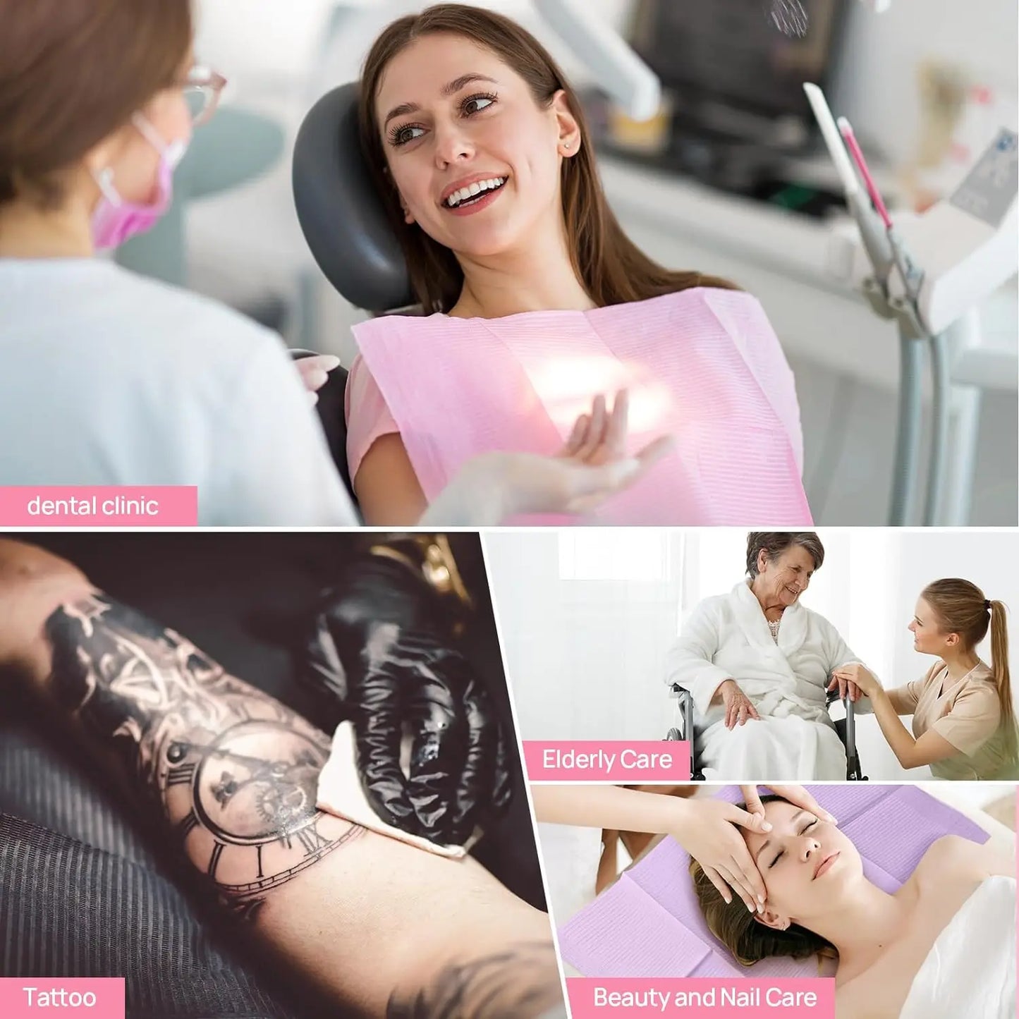Einweg Unterlagen für Nagelstudio & Tattoo – 10/25/50/125 Stück, farbig & hygienisch