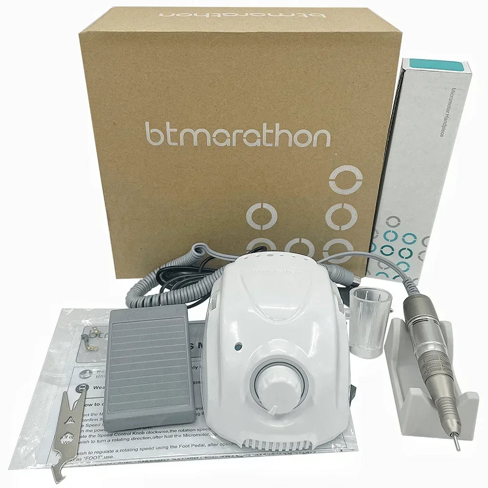 Strong 210 – Professionelle elektrische Nagelfräse 65W, 35000 U/Min, H200 Handstück, Steuerbox 30V