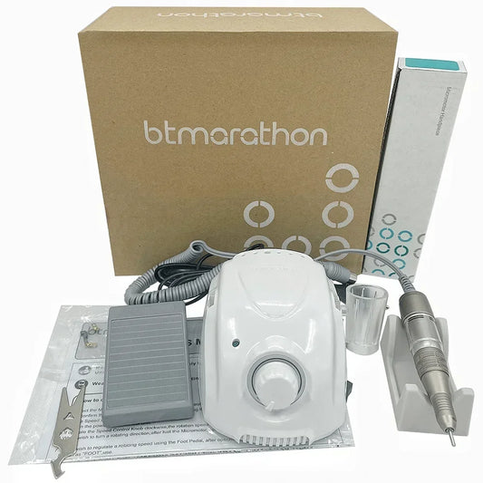 Strong 210 – Professionelle elektrische Nagelfräse 65W, 35000 U/Min, H200 Handstück, Steuerbox 30V