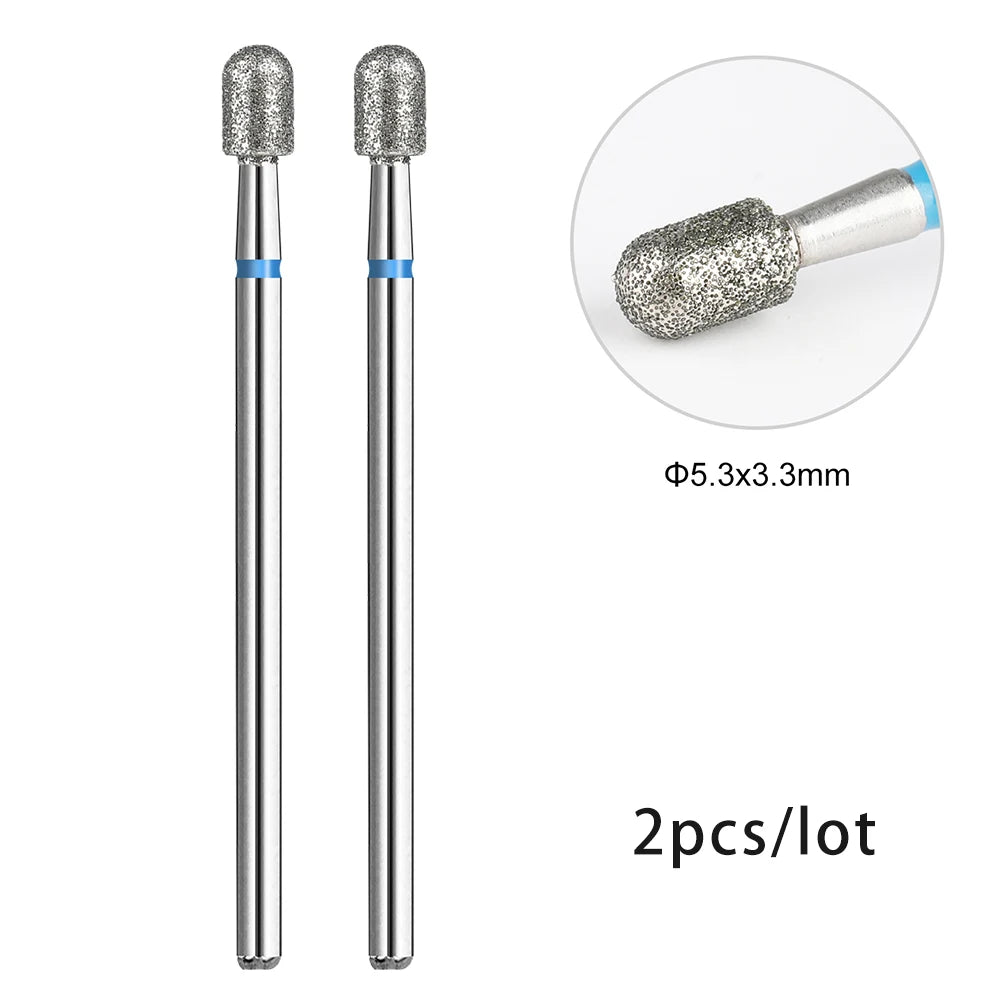 2er-Set Diamant-Fräserbits – Flammenform für Nagelhaut & Gellack (3/32", Profi-Qualität)
