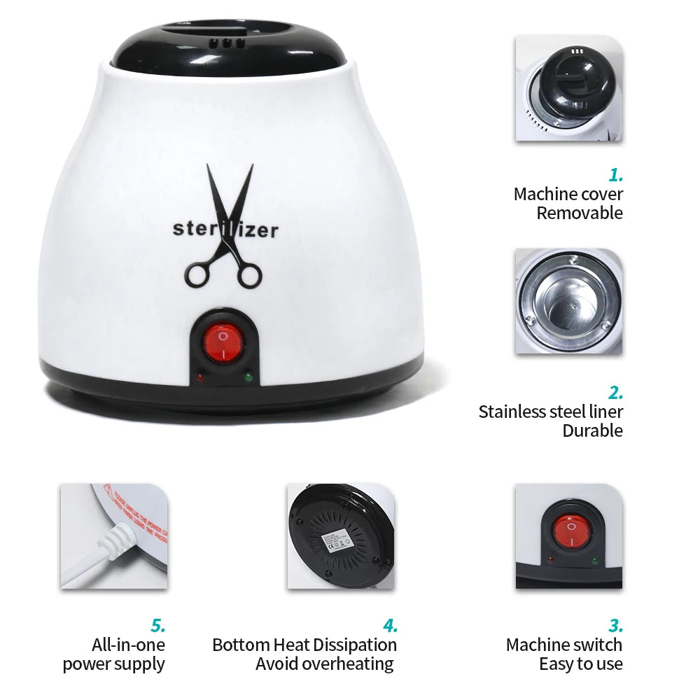 YIKOOLIN 100W Nagelwerkzeug-Sterilisator – Hochtemperaturgerät zur Desinfektion von Maniküre- & Pediküre-Werkzeugen