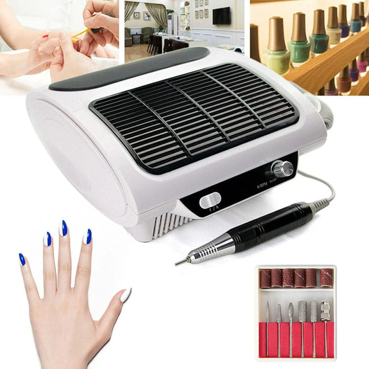 Elektrisches Maniküre-Set mit Nagelfräser & Staubabsaugung – 220 V Profi-Staubsauger & Fräser für Nagelstudio