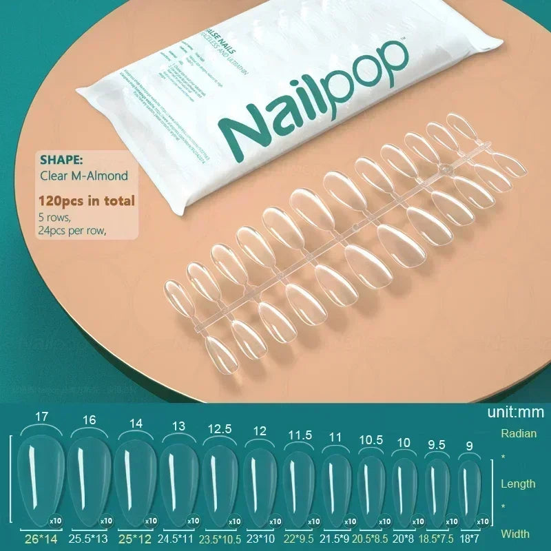Nageltips, Soft Gel Tips, Full Cover Nägel, Press On Nails, Fake Nails, Nagelverlängerung, NAILPOP